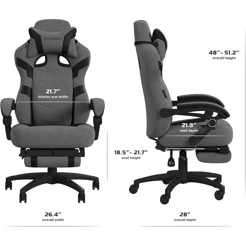 Chaise de jeu - Chaise de jeu avec repose-pieds, bureau et chaise d'ordinateur ergonomiques