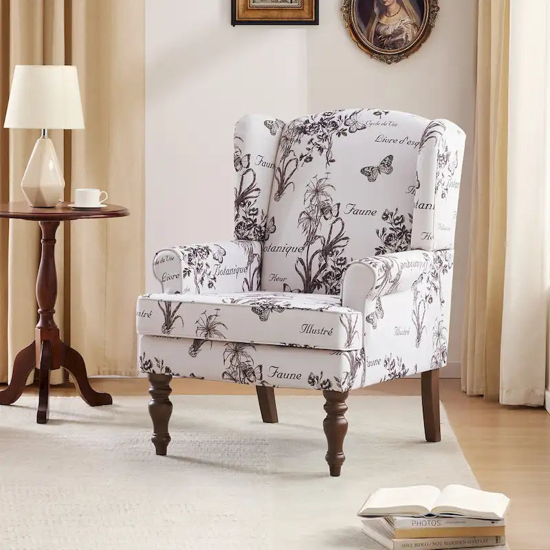 Deux fauteuils décoratifs à pieds inclinés