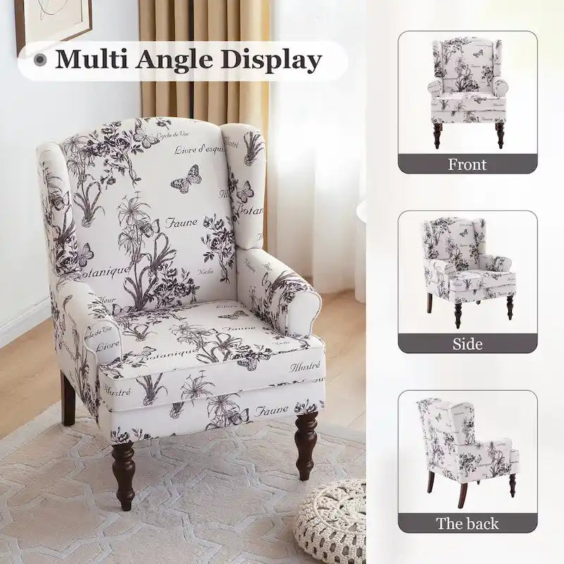 Deux fauteuils décoratifs à pieds inclinés