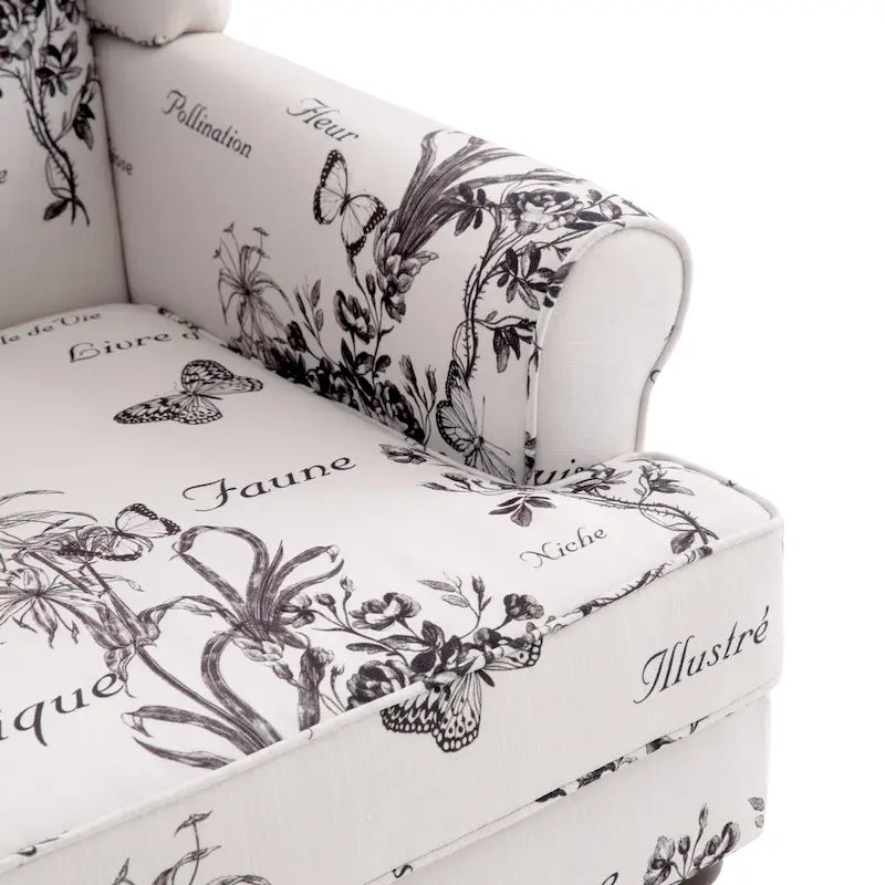 Deux fauteuils décoratifs à pieds inclinés