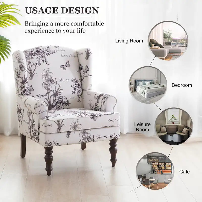 Deux fauteuils décoratifs à pieds inclinés