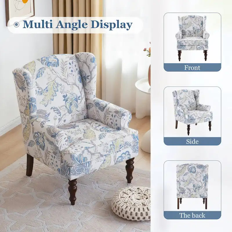 Deux fauteuils décoratifs à pieds inclinés