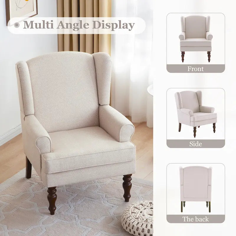 Deux fauteuils décoratifs à pieds inclinés