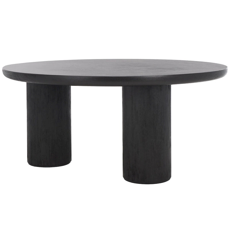 Table basse ronde à trois pieds - 40 cm de large x 40 cm de profondeur x 18 cm de haut