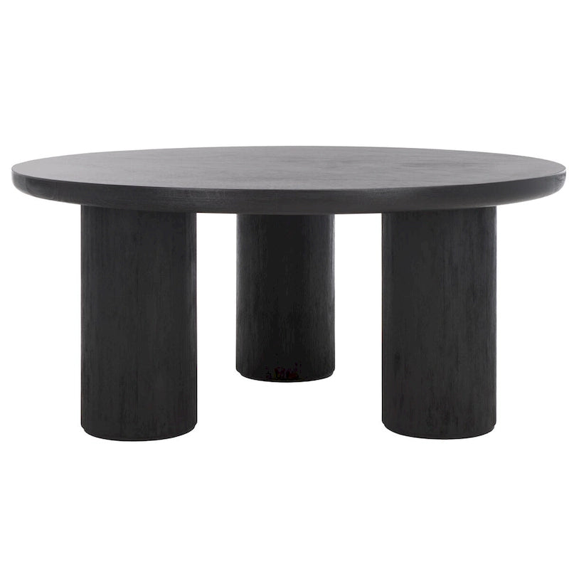 Table basse ronde à trois pieds - 40 cm de large x 40 cm de profondeur x 18 cm de haut
