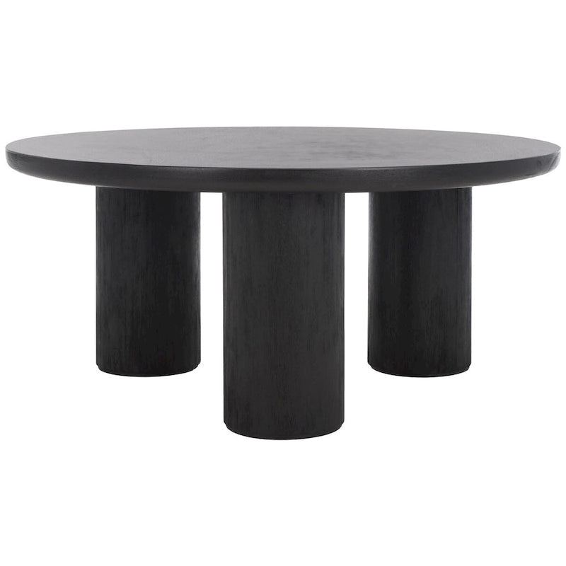 Table basse ronde à trois pieds - 40 cm de large x 40 cm de profondeur x 18 cm de haut