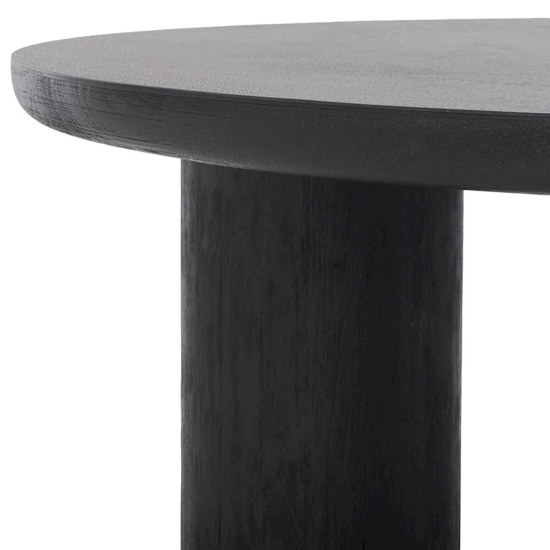 Table basse ronde à trois pieds - 40 cm de large x 40 cm de profondeur x 18 cm de haut