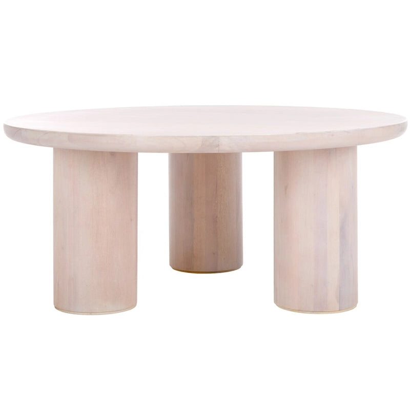 Table basse ronde à trois pieds - 40 cm de large x 40 cm de profondeur x 18 cm de haut