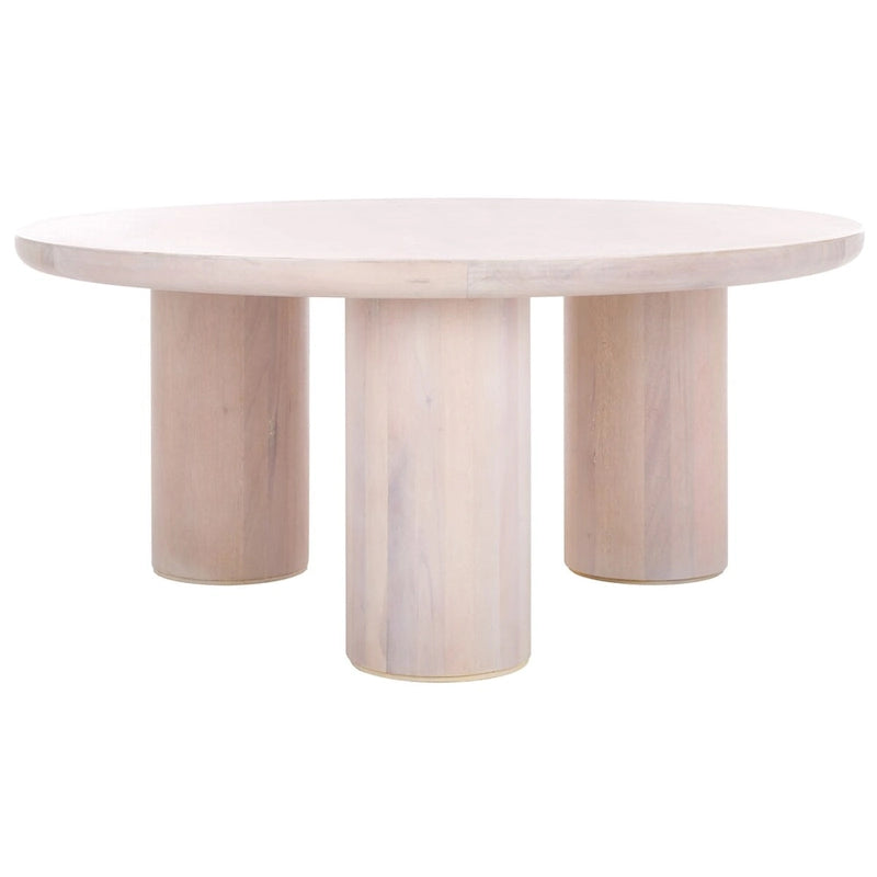 Table basse ronde à trois pieds - 40 cm de large x 40 cm de profondeur x 18 cm de haut