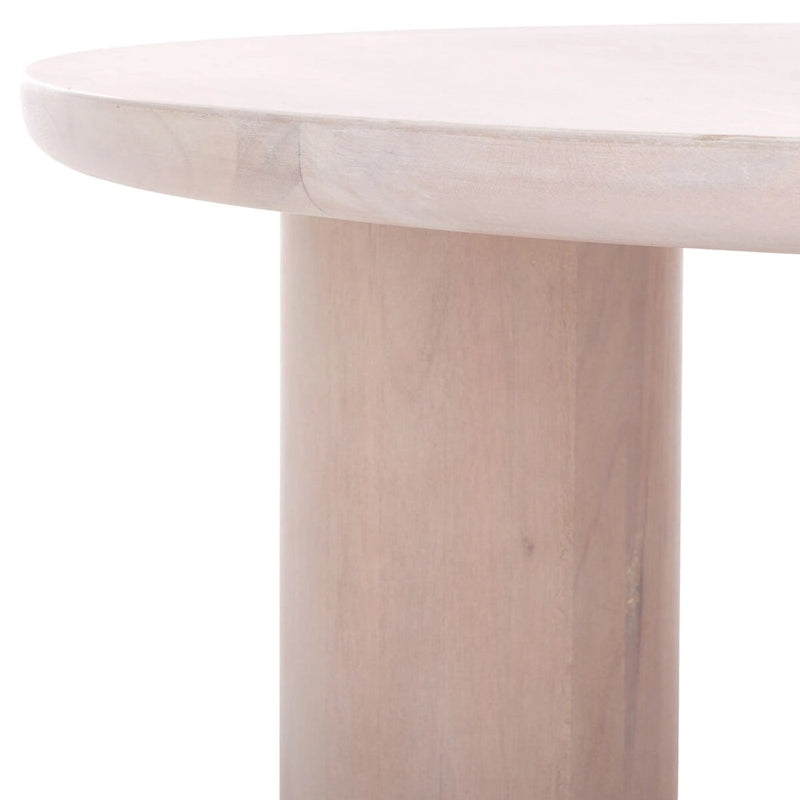 Table basse ronde à trois pieds - 40 cm de large x 40 cm de profondeur x 18 cm de haut