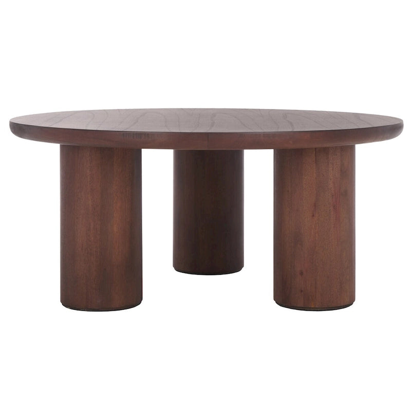 Table basse ronde à trois pieds - 40 cm de large x 40 cm de profondeur x 18 cm de haut